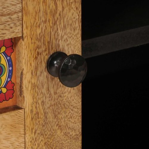  TV szekrény Természetes 105 x 33,5 x 46 cm Tömör Mangófát