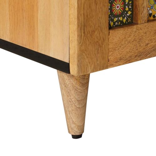  TV szekrény Természetes 105 x 33,5 x 46 cm Tömör Mangófát