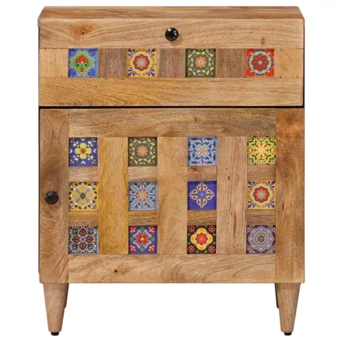  Éjjeliszekrény Természetes 50 x 33 x 60 cm Tömör Mangófát