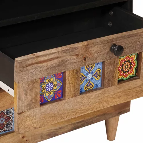  Éjjeliszekrény Természetes 50 x 33 x 60 cm Tömör Mangófát