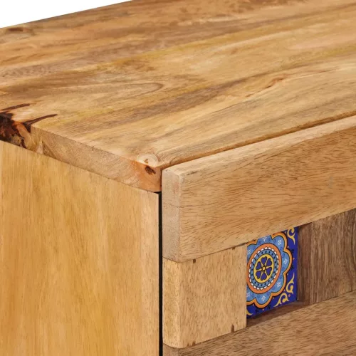  Éjjeliszekrény Természetes 50 x 33 x 60 cm Tömör Mangófát