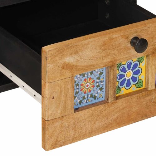  TV szekrény Természetes 100 x 33,5 x 46 cm Tömör Mangófát