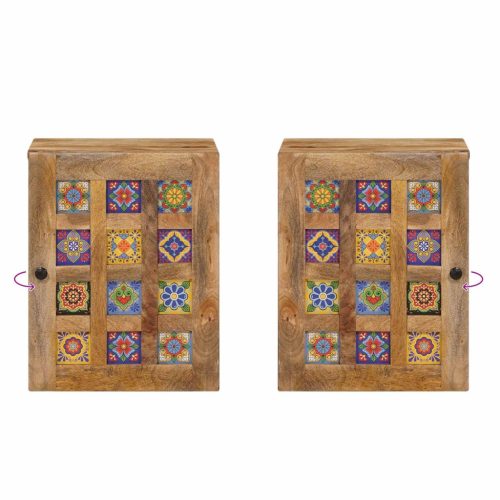  Fürdőszobai Függő Szekrény Természetes 38 x 33,5 x 48 cm