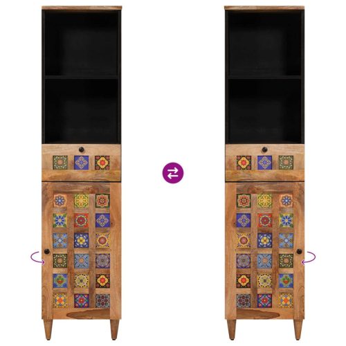  Fürdőszoba Székény Természetes 38 x 33 x 160 cm Tömör Mangófát