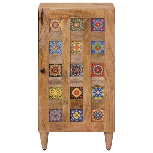  Széf tárolóval Természetes 40 x 33,5 x 75 cm Tömör Mangófát