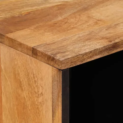  Széf tárolóval Természetes 80 x 33,5 x 75 cm Tömör Mangófát