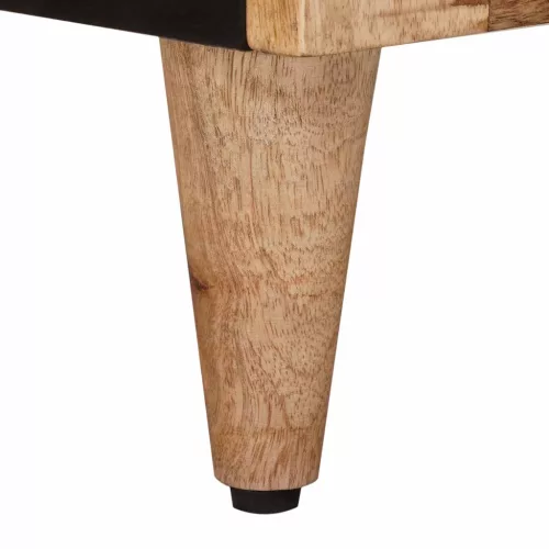  Széf tárolóval Természetes 80 x 33,5 x 75 cm Tömör Mangófát