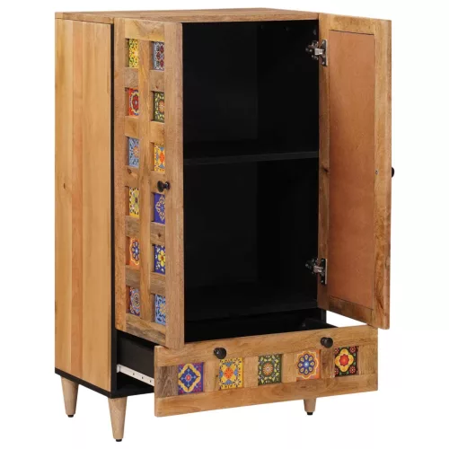  Magasfiú fiókkal Természetes 60 x 33,5 x 100 cm Tömör Mangófát