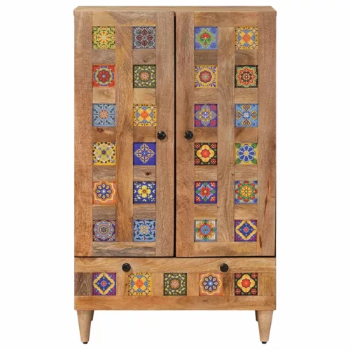  Magasfiú fiókkal Természetes 60 x 33,5 x 100 cm Tömör Mangófát