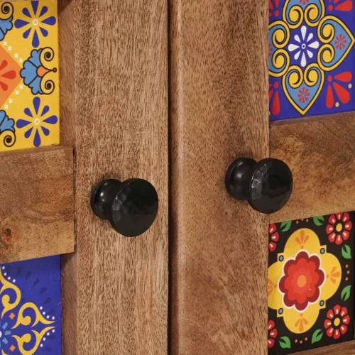  Magasfiú fiókkal Természetes 60 x 33,5 x 100 cm Tömör Mangófát