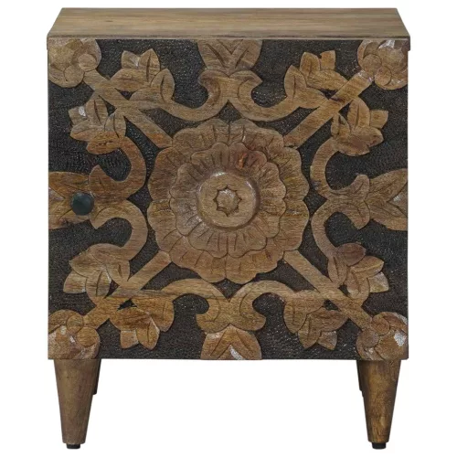  Éjjeliszekrény Barna 40 x 33,5 x 46 cm Tömör Mangófát