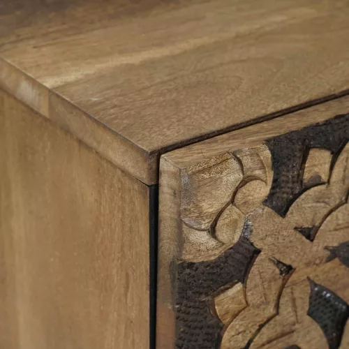  Éjjeliszekrény Barna 40 x 33,5 x 46 cm Tömör Mangófát