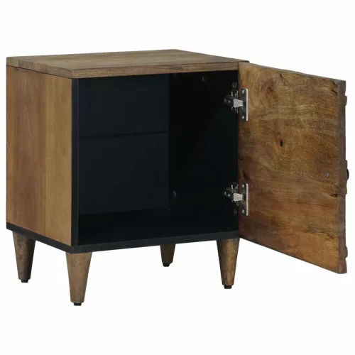  Éjjeliszekrény 2 pcs Barna 40 x 33,5 x 46 cm Tömör Mangófát