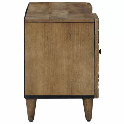  TV szekrény tárolóval Barna 105 x 33,5 x 46 cm Tömör Mangófát