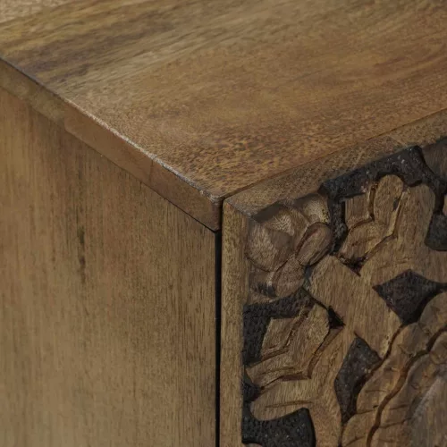  TV szekrény tárolóval Barna 105 x 33,5 x 46 cm Tömör Mangófát