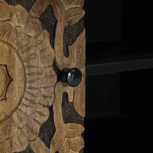  TV szekrény tárolóval Barna 105 x 33,5 x 46 cm Tömör Mangófát