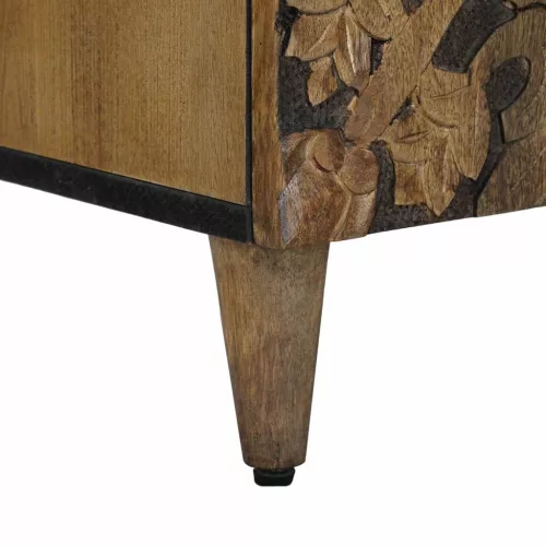  TV szekrény tárolóval Barna 105 x 33,5 x 46 cm Tömör Mangófát