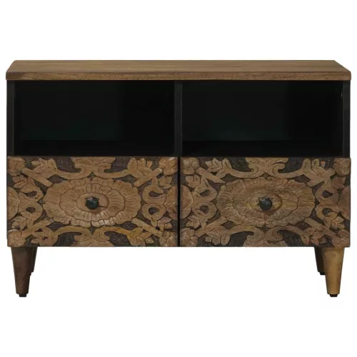  TV szekrény tárolóval Barna 70 x 33,5 x 46 cm Tömör Mangófát