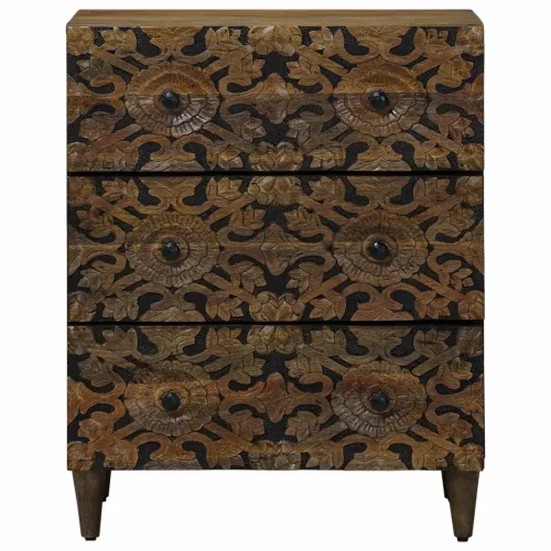  Tároló Szekrény Barna 60 x 33,5 x 75 cm Tömör Mangófát