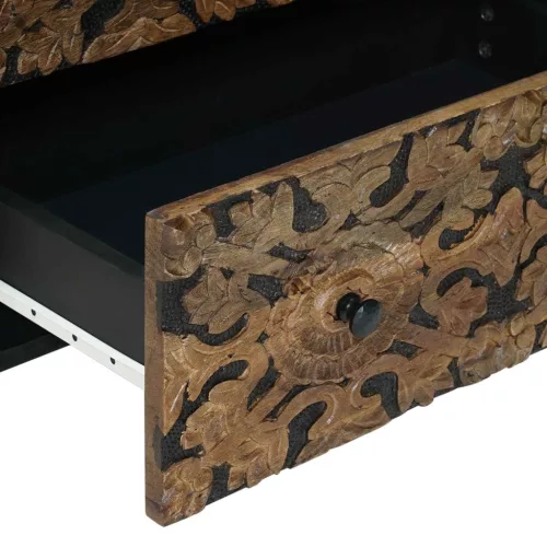  Tároló Szekrény Barna 60 x 33,5 x 75 cm Tömör Mangófát