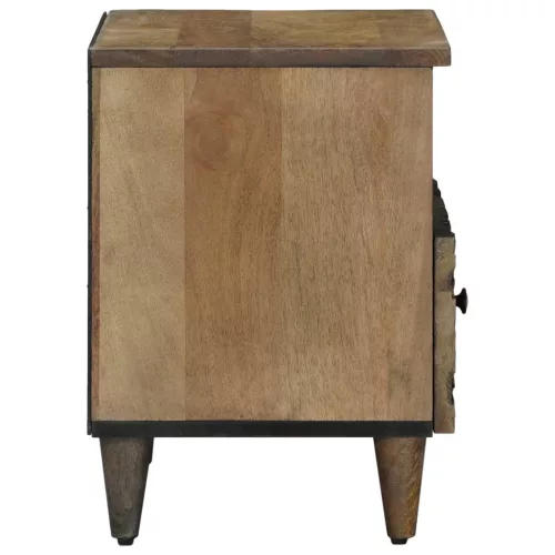  Ágytároló szekrény 2 pcs Barna 40 x 33 x 46 cm Tömör Mangófát