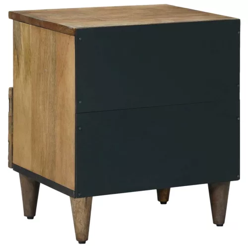  Ágytároló szekrény 2 pcs Barna 40 x 33 x 46 cm Tömör Mangófát