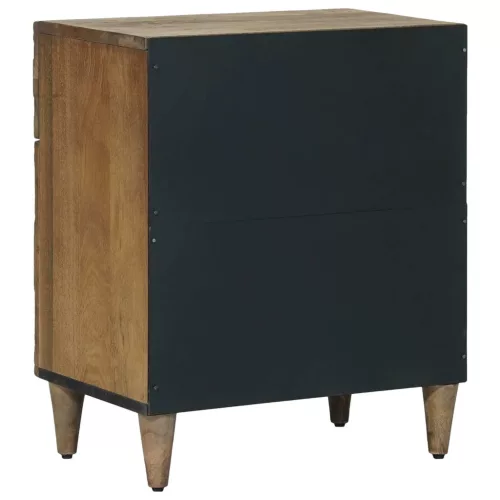  Ágytároló szekrény fiókkal Barna 50 x 33 x 60 cm Tömör Mangófát