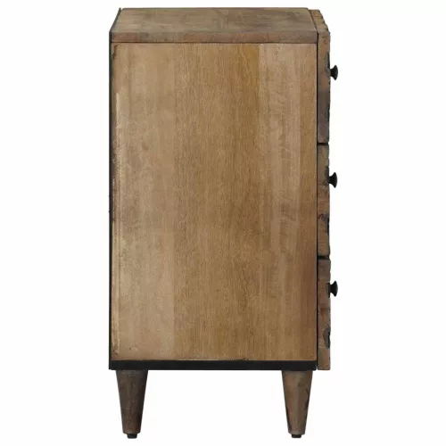  Ágytároló szekrény fiókkal Barna 50 x 33 x 60 cm Tömör Mangófát