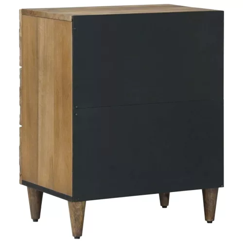  Ágytároló szekrény fiókkal Barna 50 x 33 x 60 cm Tömör Mangófát