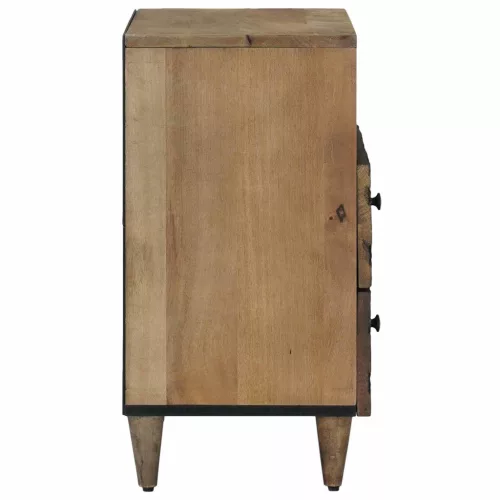  Ágytároló szekrény fiókkal Barna 50 x 33 x 60 cm Tömör Mangófát