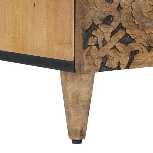  Ágytároló szekrény fiókkal Barna 50 x 33 x 60 cm Tömör Mangófát