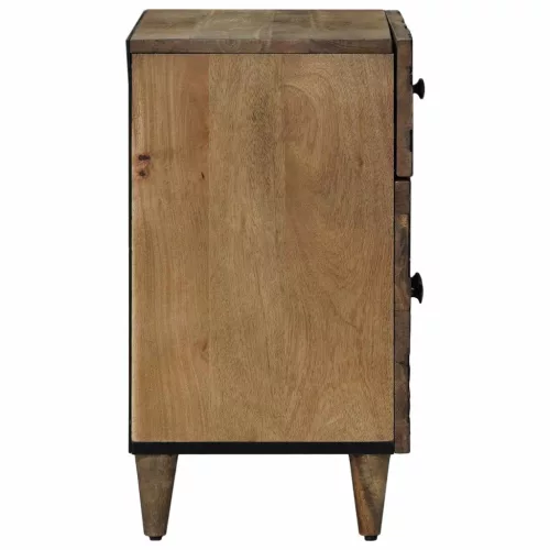  Ágytároló szekrény fiókkal Barna 50 x 33 x 60 cm Tömör Mangófát