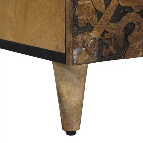  Ágytároló szekrény fiókkal Barna 50 x 33 x 60 cm Tömör Mangófát