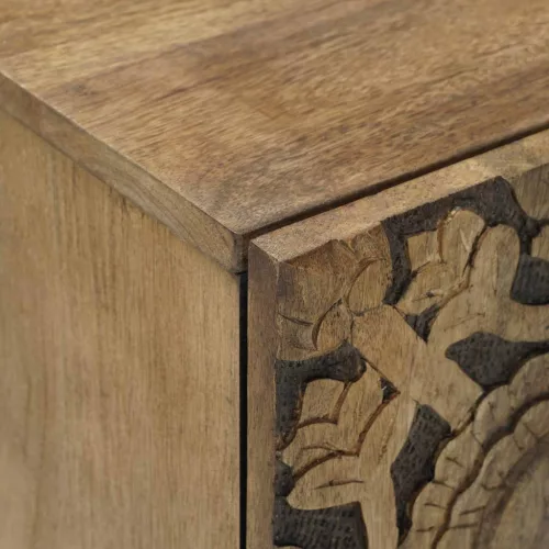  TV szekrény fiókkal Barna 105 x 33,5 x 46 cm Tömör Mangófát