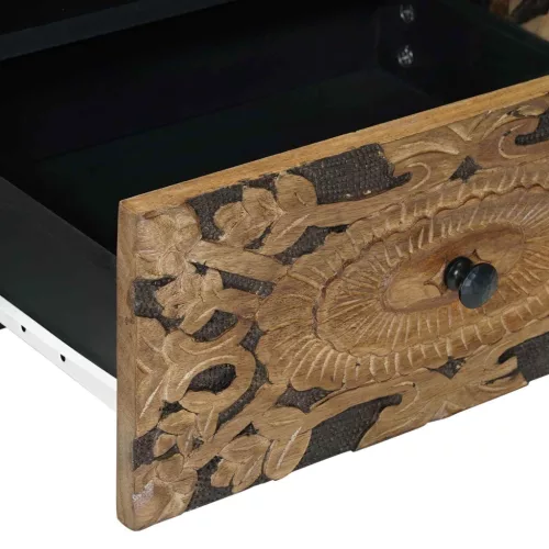  TV szekrény fiókkal Barna 105 x 33,5 x 46 cm Tömör Mangófát