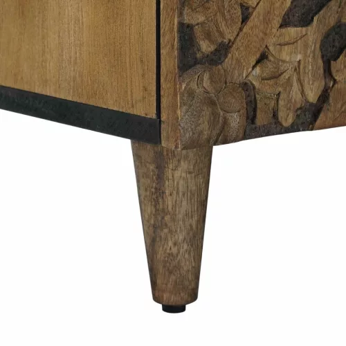  TV szekrény fiókkal Barna 105 x 33,5 x 46 cm Tömör Mangófát