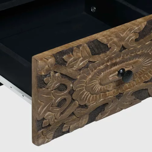  TV szekrény fiókkal Barna 100 x 33,5 x 46 cm Tömör Mangófát