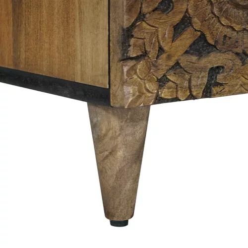  TV szekrény fiókkal Barna 80 x 33,5 x 46 cm Tömör Mangófát