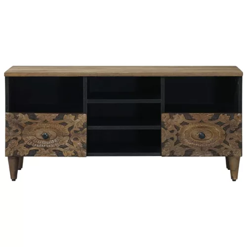  TV szekrény fiókkal Barna 100 x 33,5 x 46 cm Tömör Mangófát