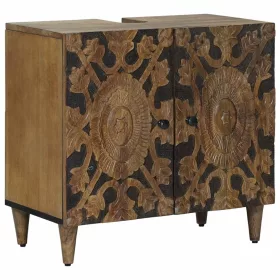    Fürdőszobai mosdószekrény Barna 62 x 33 x 58 cm Tömör Mangófát
