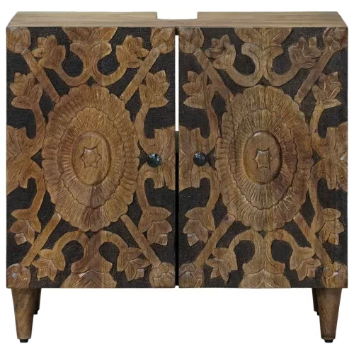  Fürdőszobai mosdószekrény Barna 62 x 33 x 58 cm Tömör Mangófát