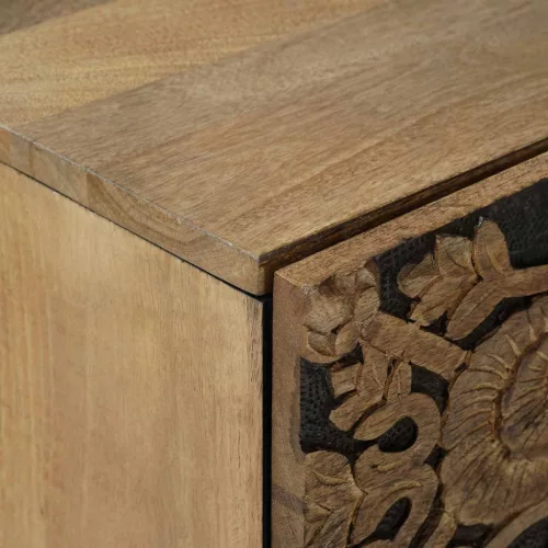  Széf fiókkal tárolóval Barna 40 x 33,5 x 75 cm Tömör Mangófát