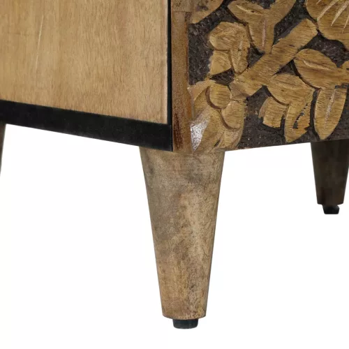  Széf fiókkal tárolóval Barna 40 x 33,5 x 75 cm Tömör Mangófát