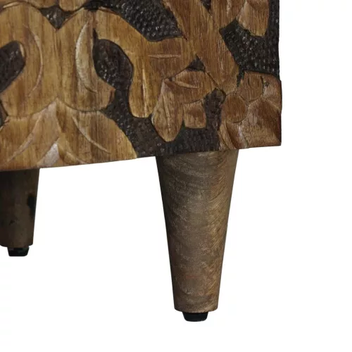  Széf tárolóval ajtóval Barna 60 x 33,5 x 75 cm Tömör Mangófát