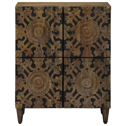  Széf tárolóval ajtóval Barna 60 x 33,5 x 75 cm Tömör Mangófát