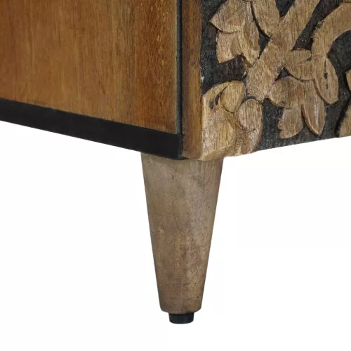  Széf tárolóval ajtóval Barna 60 x 33,5 x 75 cm Tömör Mangófát