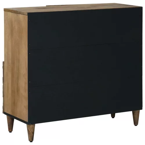  Széf tárolóval ajtóval Barna 80 x 33,5 x 75 cm Tömör Mangófát