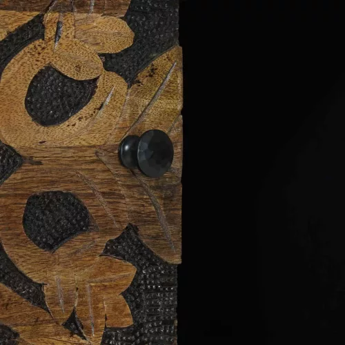  Széf tárolóval ajtóval Barna 80 x 33,5 x 75 cm Tömör Mangófát