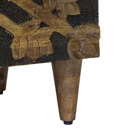  Széf tárolóval ajtóval Barna 80 x 33,5 x 75 cm Tömör Mangófát