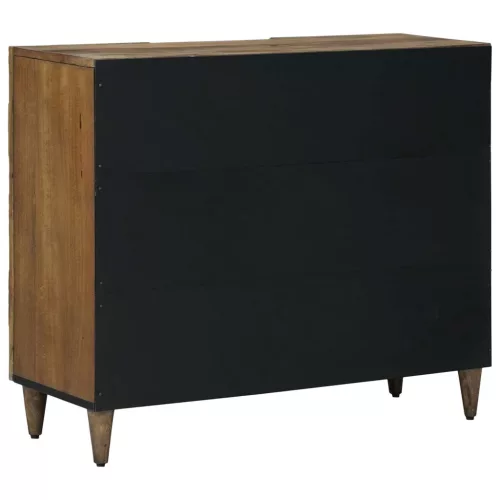  Széf polcokkal tárolóval Barna 90 x 33,5 x 75 cm Tömör Mangófát